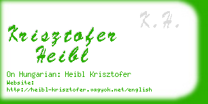 krisztofer heibl business card